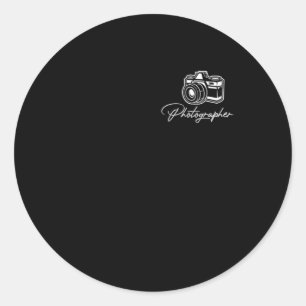 Adesivo Redondo Fotografia da câmera fotográfica Cameraman Fotogra