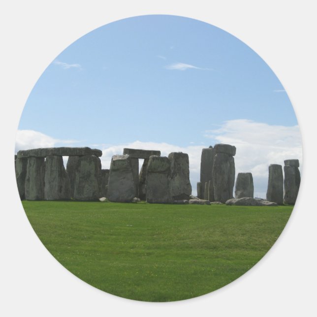Adesivo Redondo Fotografia da Paisagem de Stonehenge Inglaterra (Frente)