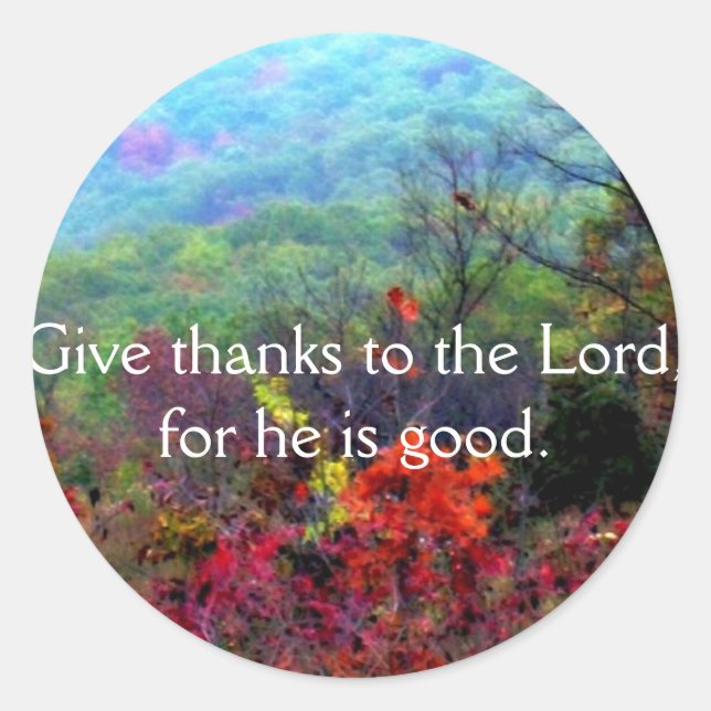 Adesivo Redondo Fotografia de Ação de Graças (Frente)