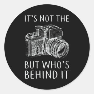 Adesivo Redondo Fotografia Fotógrafo Lente Câmera Engraçado Pre