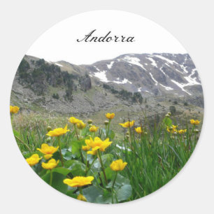 Adesivo Redondo Fotografia paisagística de Andorra