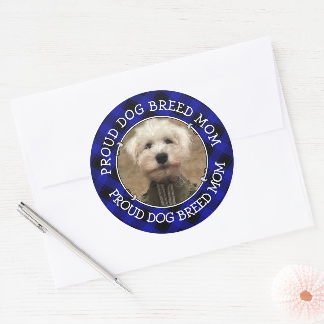 Adesivo Redondo Fotografia personalizada fotógrafa elegante Pet Mã (Envelope)
