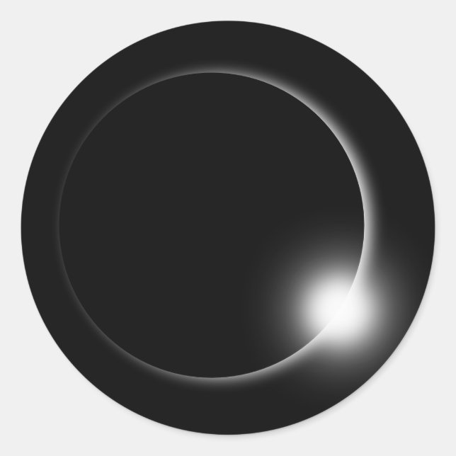 Adesivo Redondo Fotografia solar do alargamento de Sun da lua do (Frente)