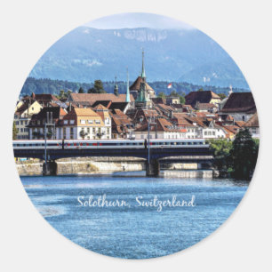 Adesivo Redondo Fotografia Solothurn, cenas de Suiça