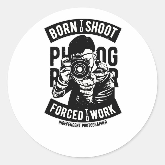 Adesivo Redondo Fotógrafo Independente (Frente)