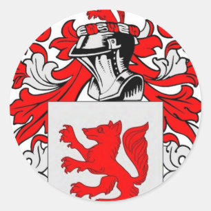 Adesivo Redondo Fox (Alemão) Casaco de Armas