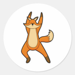 Adesivo Redondo Fox no Yoga Stretching