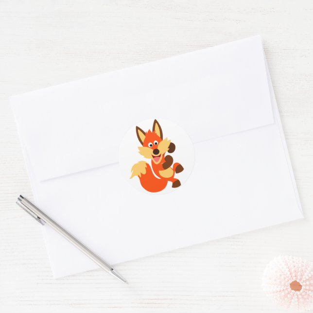 Adesivo Redondo Fox Sticker (Envelope)