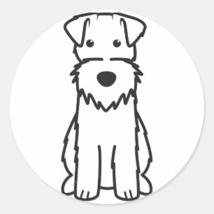 Adesivo Redondo Fox Terrier Dog Cartoon