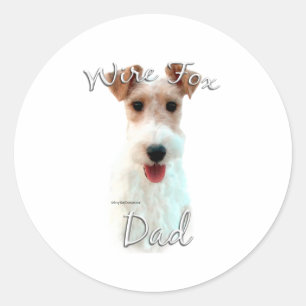 Adesivo Redondo Fox Terrier Pai 2