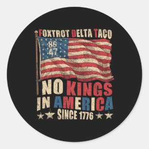 Adesivo Redondo Foxtrot Delta Taco No King In America Desde 1776 4