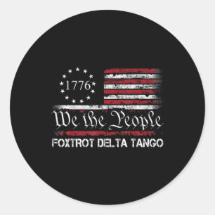 Adesivo Redondo Foxtrots Delta Tangos Funny Foxtrots Delta Tangos