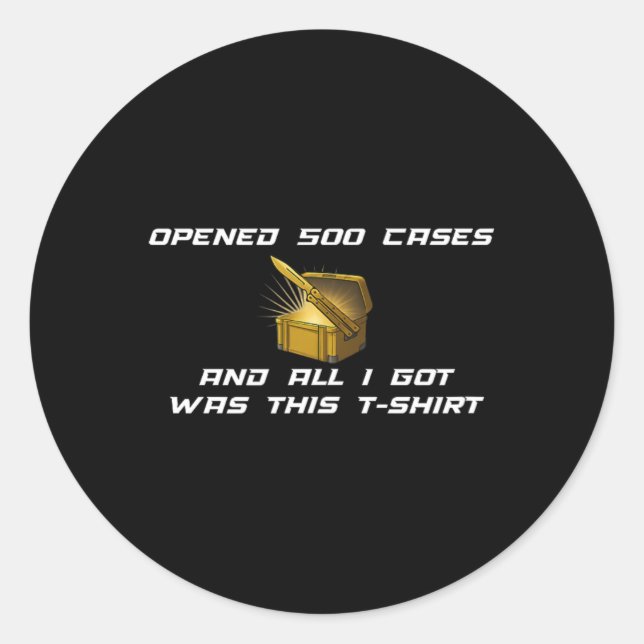 Adesivo Redondo Fps Gamer Funny Cs First Person Competitive Gaming (Frente)