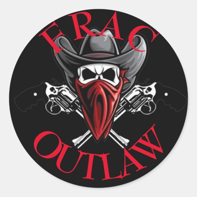 Adesivo Redondo Frac Outlaw (Frente)
