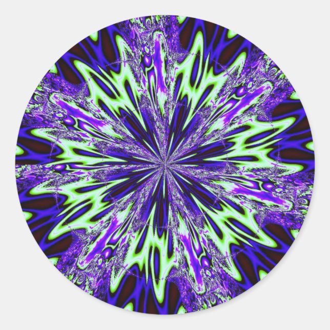Adesivo Redondo Fractal 50, Stickers (Frente)