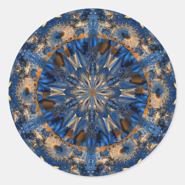 Adesivo Redondo Fractal 52, Stickers (Frente)