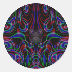Adesivo Redondo Fractal 53, Stickers