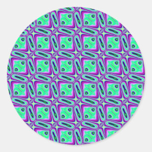 Adesivo Redondo Fractal 54, Stickers