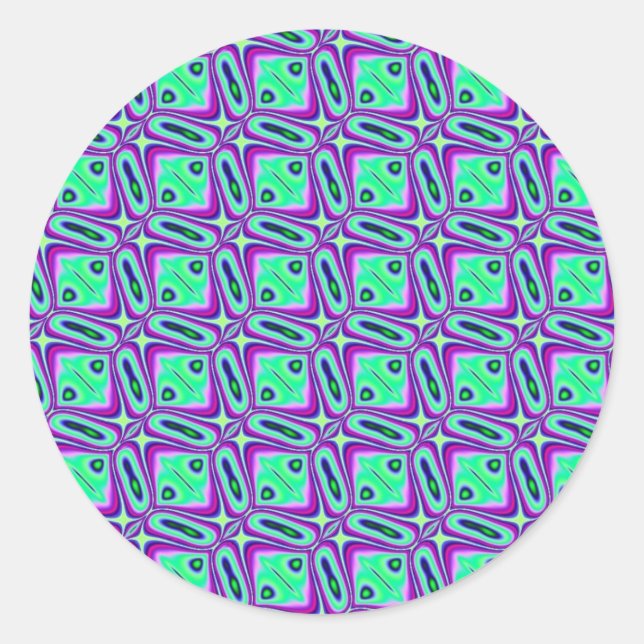 Adesivo Redondo Fractal 54, Stickers (Frente)