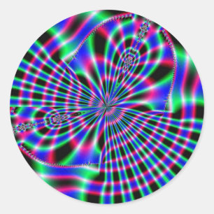 Adesivo Redondo Fractal 66, Stickers