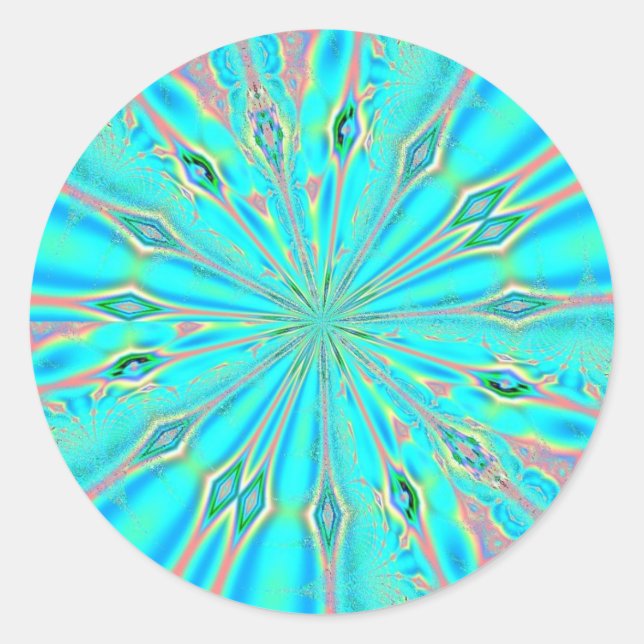 Adesivo Redondo Fractal 88, Stickers (Frente)