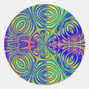 Adesivo Redondo Fractal 96, Stickers