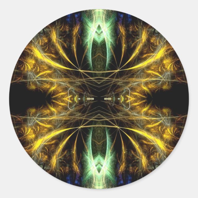 Adesivo Redondo Fractal ART nº 85 Sticker (Frente)