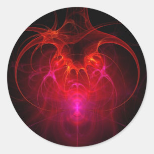 Adesivo Redondo Fractal - Ciência - A rede neural
