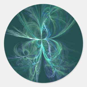 Adesivo Redondo Fractal da energia psíquico