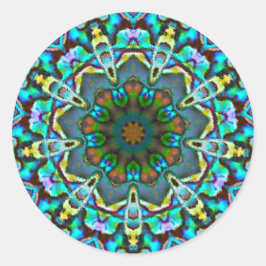 Adesivo Redondo Fractal de Beleza Opalescente