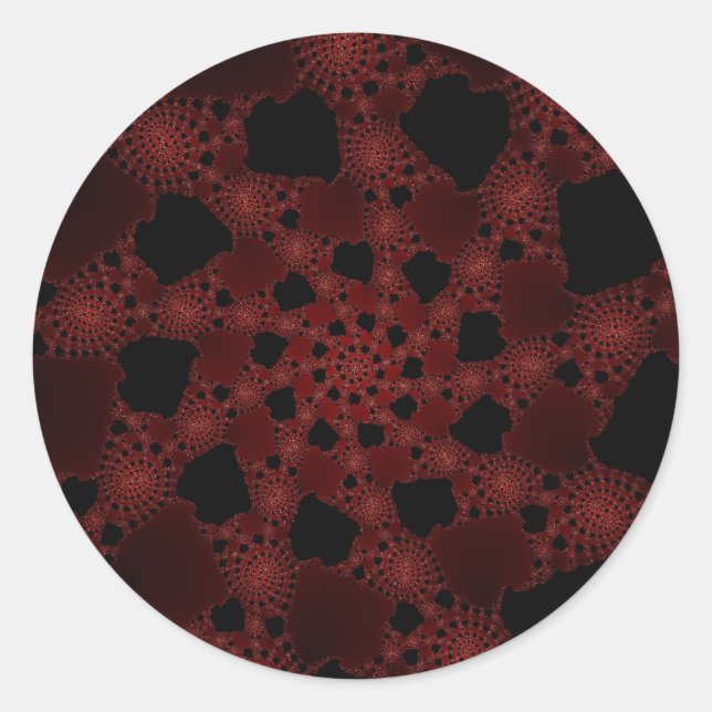 Adesivo Redondo Fractal de teia aranha (Frente)