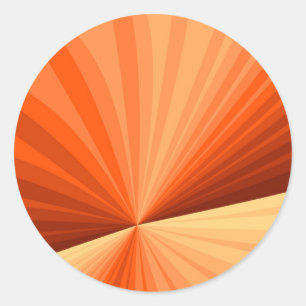 Adesivo Redondo Fractal Gráfico de Baunilha Vermelha Abstrato Lar