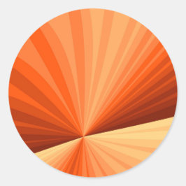 Adesivo Redondo Fractal Gráfico de Baunilha Vermelha Abstrato Lara