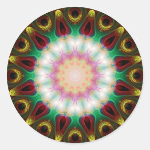 Adesivo Redondo Fractal Stars #5 Sticker