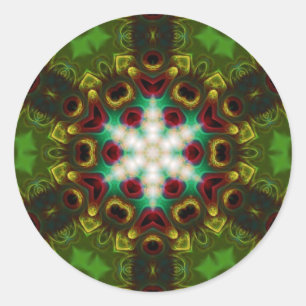 Adesivo Redondo Fractal Stars #6 Sticker