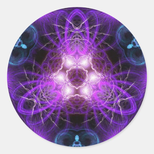 Adesivo Redondo FractalART 001 Sticker (Frente)
