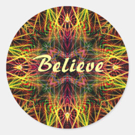 Adesivo Redondo FractalArts: Acredite