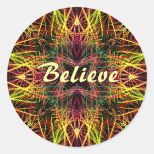 Adesivo Redondo FractalArts: Acredite