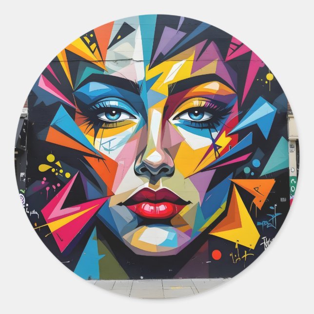 Adesivo Redondo Fragments Of Identity -  (Frente)