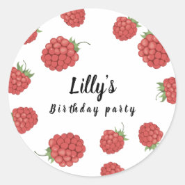 Adesivo Redondo Framboesa