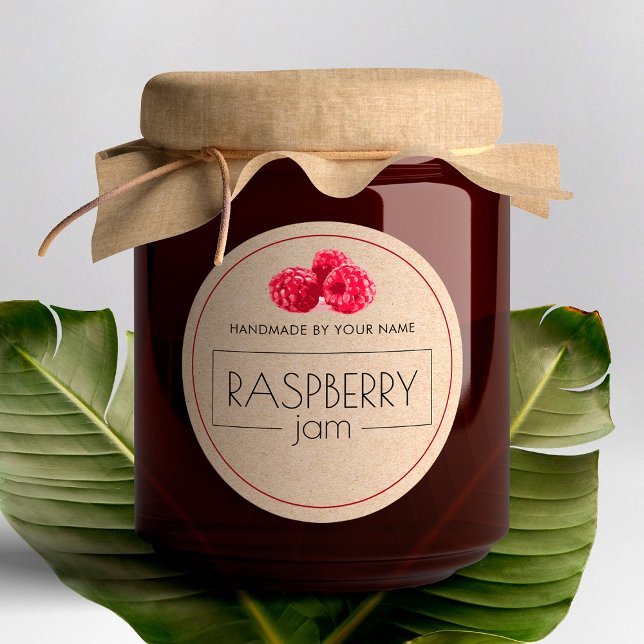 Adesivo Redondo Framboesa de framboesa (Criador carregado)