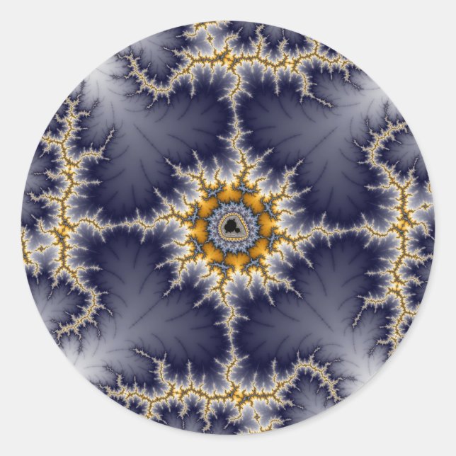 Adesivo Redondo Frame - Vinheta Fractal (Frente)