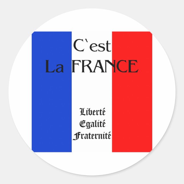 Adesivo Redondo França (Frente)