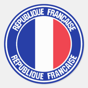 Adesivo Redondo França Round Emblem