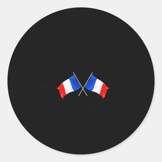 Adesivo Redondo France Flag French Gift France Friend France Paris (Frente)
