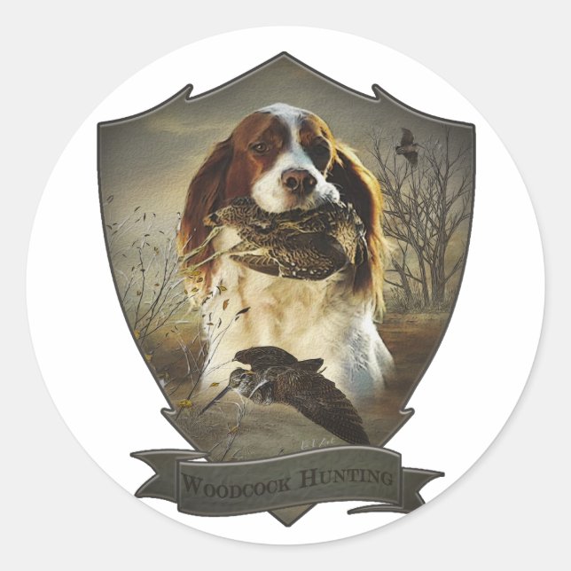 Adesivo Redondo Francês Brittany, Arte (Frente)