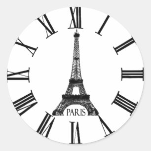 Adesivo Redondo Francês do pulso de disparo da torre Eiffel de