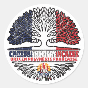 Adesivo Redondo Francês Polinésia Francesa Polinésia Francesa Fran