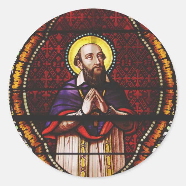 Adesivo Redondo Francis de Sales Bishop de Genebra (Frente)