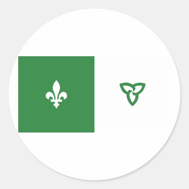 Adesivo Redondo Franco Ontarian, Canadá (Frente)
